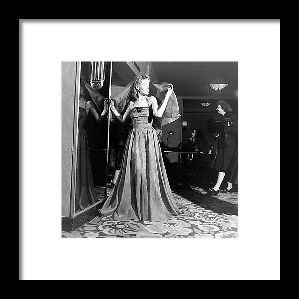 Hotel Astor Framed Print featuring the photograph Fashion's Future At Hotel Astor #2 by Peter Stackpole