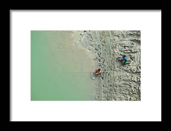  Framed Print featuring the photograph Fishing by Md Mahabub Hossain Khan