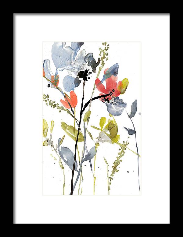 Botanical Framed Print featuring the painting Flower Overlay II #1 by Jennifer Goldberger