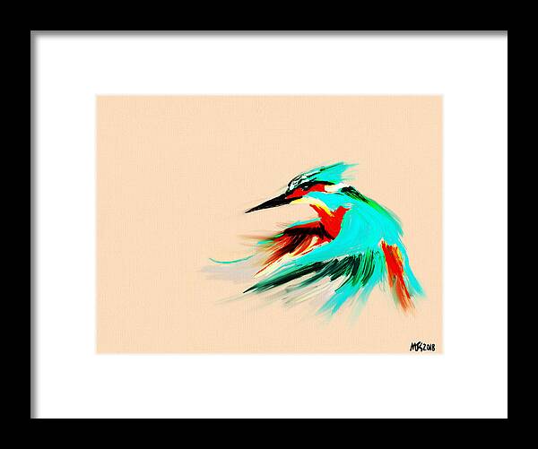 Birds Framed Print featuring the digital art Fly Away #1 by Michael Kallstrom