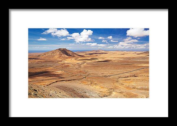 Landscape Framed Print featuring the photograph Fuerteventura Island, Landscape Of Park #1 by Jan Wlodarczyk