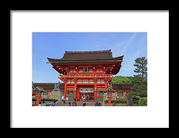 Fushimi Inari-taisha Shrine Framed Print featuring the photograph Fushimi Inari-taisha Shrine - Kyoto, Japan #2 by Richard Krebs
