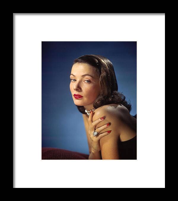 Gene Tierney Framed Print featuring the photograph GENE TIERNEY in LEAVE HER TO HEAVEN -1945-. #1 by Album