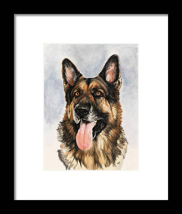 Dogs
German Shepherd Framed Print featuring the painting German Shepherd #1 by Barbara Keith