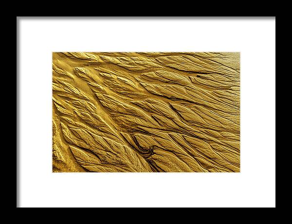 Sand Framed Print featuring the photograph Golden Traces In The Sand #1 by Bodo Balzer