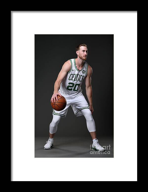 Gordon Hayward Framed Print featuring the photograph Gordon Hayward Boston Celtics Portraits by Brian Babineau