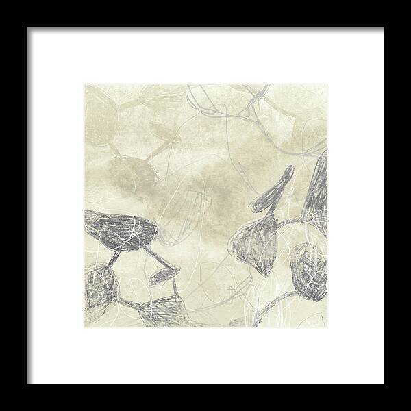 Abstract Framed Print featuring the painting Graphite Inversion I #1 by June Erica Vess