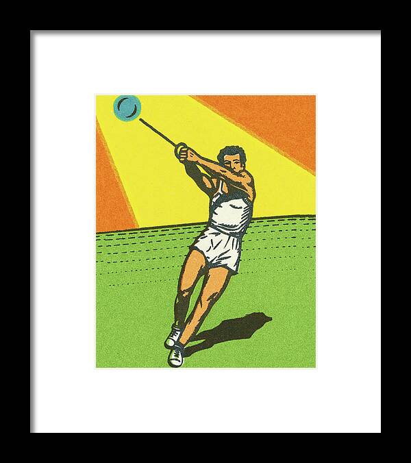 Agile Framed Print featuring the drawing Hammer Throw #1 by CSA Images