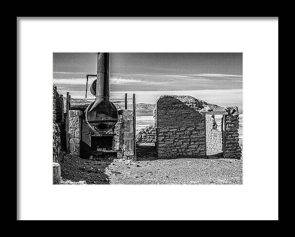 Death Valley Nationalpark Framed Print featuring the photograph Harmony Borax Works death valley #1 by Donald Pash
