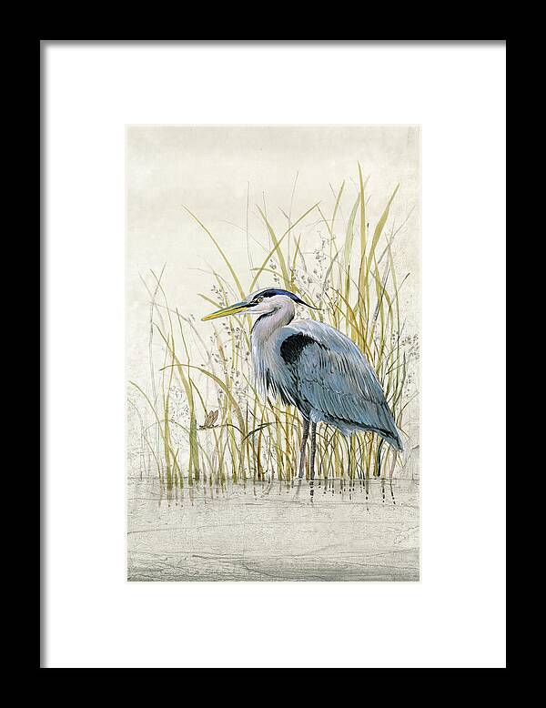 Animals Framed Print featuring the painting Heron Sanctuary II #1 by Tim Otoole