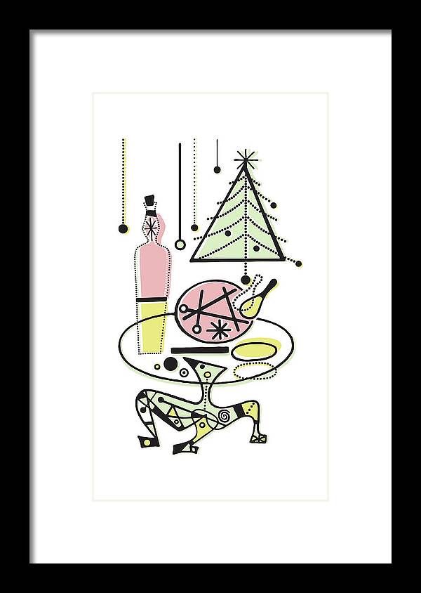Campy Framed Print featuring the drawing Holiday Party #1 by CSA Images