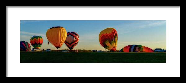 Hot Framed Print featuring the photograph Hot Air Balloons Morgantown #1 by Dan Friend