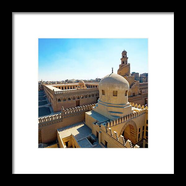 Tranquility Framed Print featuring the photograph Ibn Tulun Mosque In Cairo, Egypt #1 by Asier