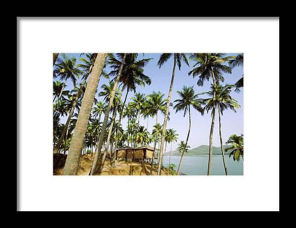 Scenics Framed Print featuring the photograph India, Goa, Beach Huts On Palolem Beach #1 by Sydney James
