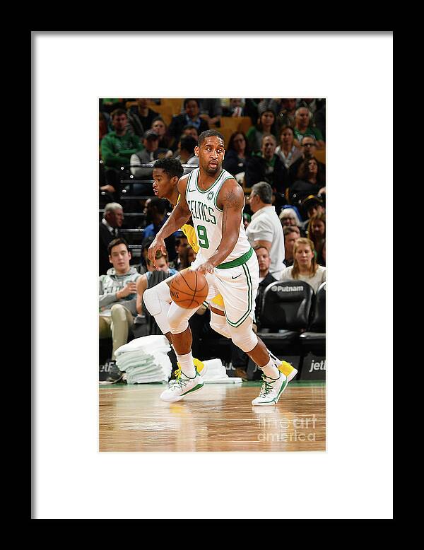 Nba Pro Basketball Framed Print featuring the photograph Indiana Pacers V Boston Celtics by Steve Babineau