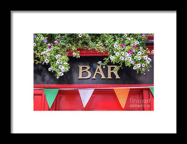 Irish Framed Print featuring the photograph Irish bar in Dublin by Delphimages Dublin Photography