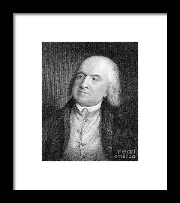 Engraving Framed Print featuring the drawing Jeremy Bentham, English Social Reformer by Print Collector