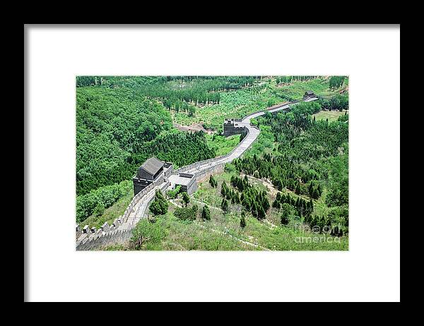 Asia Framed Print featuring the photograph Jiaoshan Great Wall #1 by Iryna Liveoak