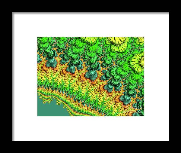 Fractals Framed Print featuring the digital art Jungle Wall #1 by Elisabeth Lucas