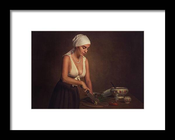 Portrait Framed Print featuring the photograph Kitchen #1 by Evgeny Loza