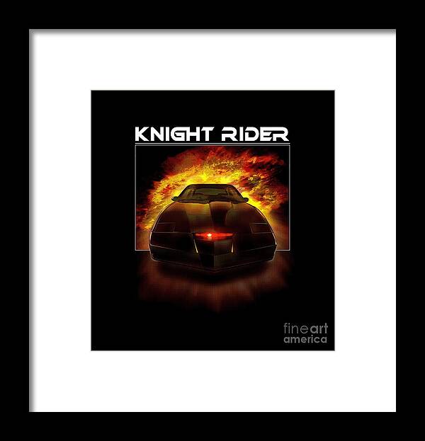 Movie Framed Print featuring the digital art Knight Rider #1 by David Michael Hasselhoff