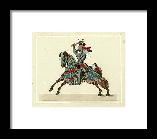 Wag Public Framed Print featuring the painting Knights In Armour II #1 by Kottenkamp