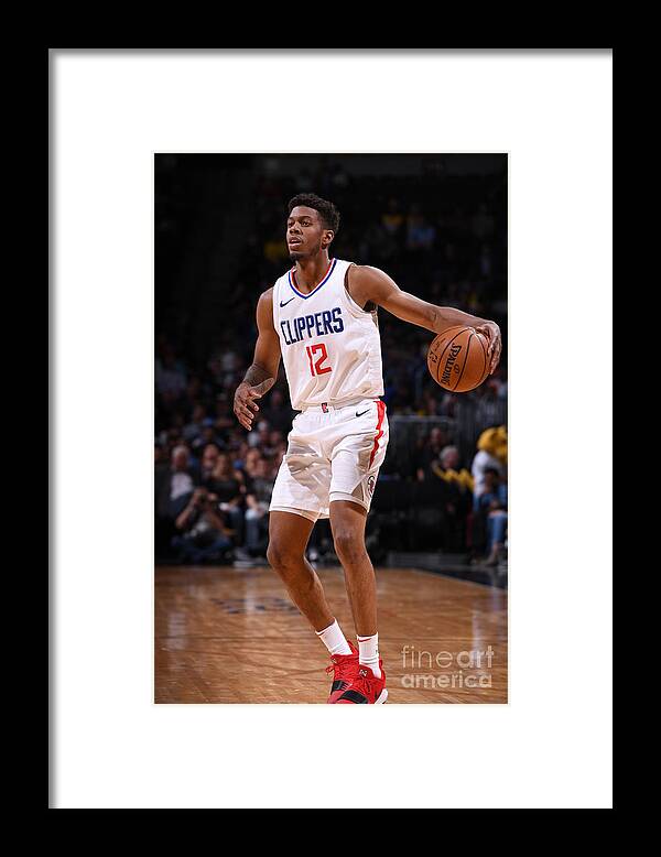 Tyrone Wallace Framed Print featuring the photograph La Clippers V Denver Nuggets #1 by Garrett Ellwood