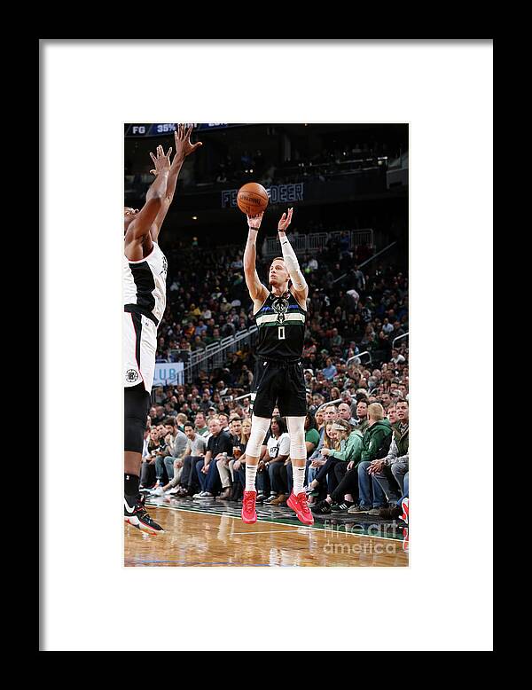 Donte Divincenzo Framed Print featuring the photograph La Clippers V Milwaukee Bucks #1 by Gary Dineen