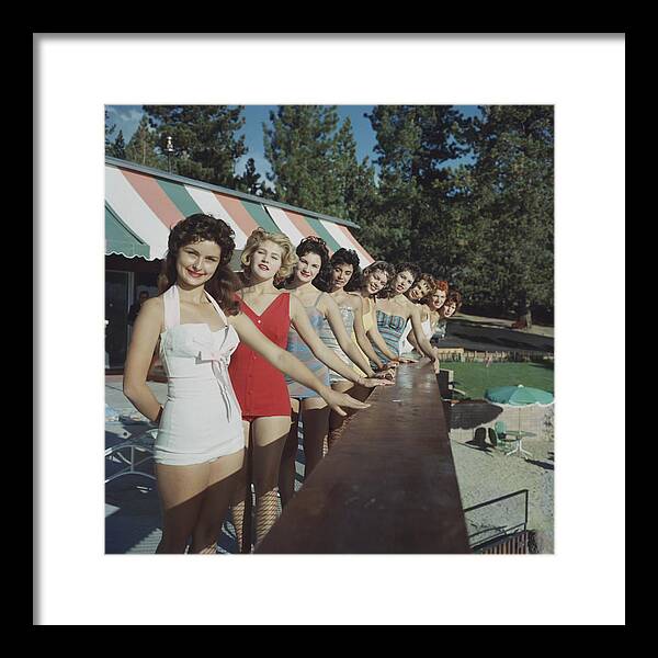 People Framed Print featuring the photograph Lake Tahoe #1 by Slim Aarons
