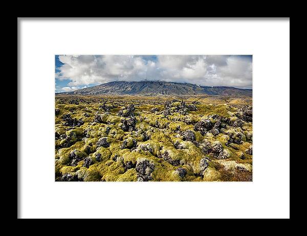 Iceland Framed Print featuring the photograph Lava Field of Iceland by David Letts