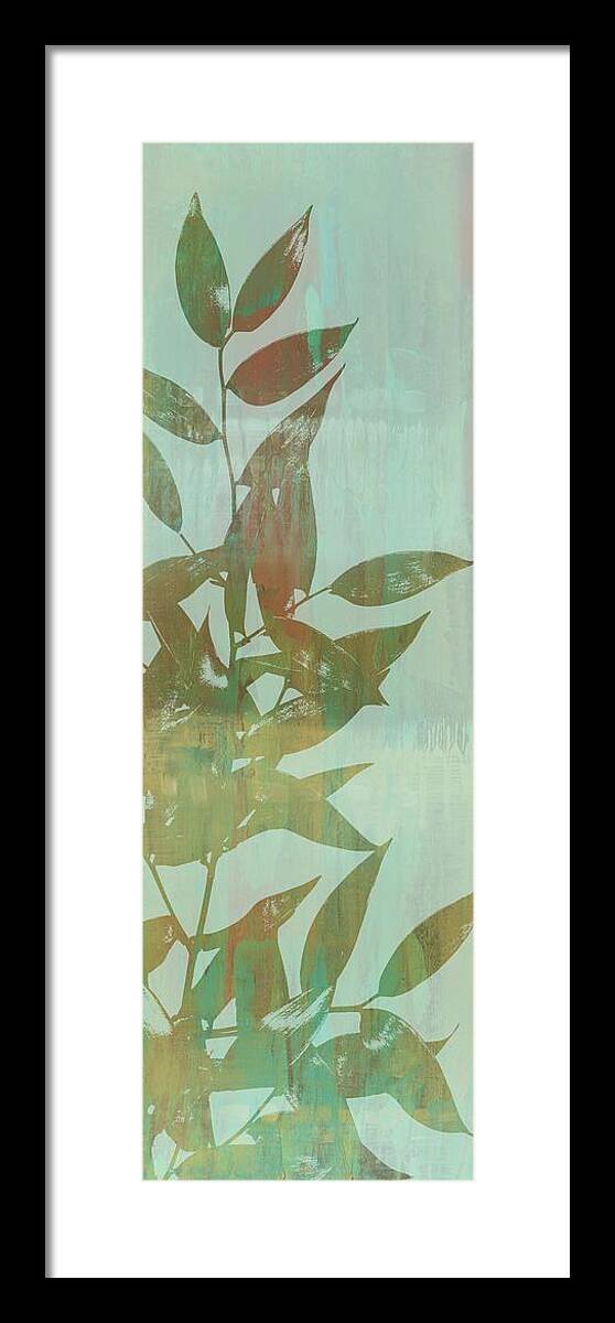 Botanical & Floral Framed Print featuring the painting Leaf Overlay I #1 by Jennifer Goldberger