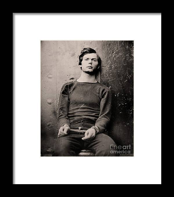 19th Century Framed Print featuring the photograph Lewis Powell In Wrist Irons Aboard The Uss Saugus, 1865 by Alexander Gardner
