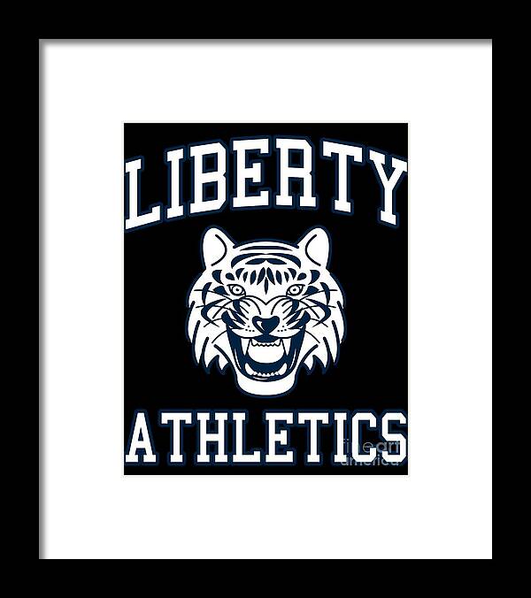 Cool Framed Print featuring the digital art Liberty High Athletics #1 by Flippin Sweet Gear