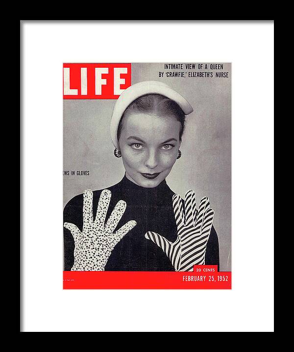 Model Framed Print featuring the photograph LIFE Cover: February 25, 1952 #1 by Nina Leen