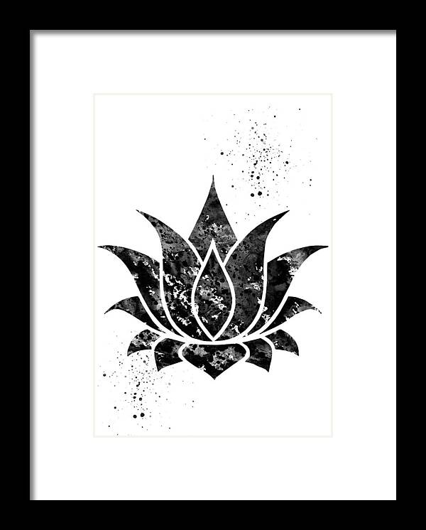 Lotus Framed Print featuring the digital art Lotus #1 by Erzebet S