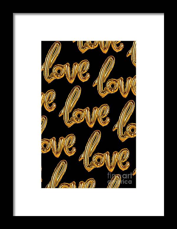 Backgrounds Framed Print featuring the photograph Love Balloons Top View #1 by Retales Botijero