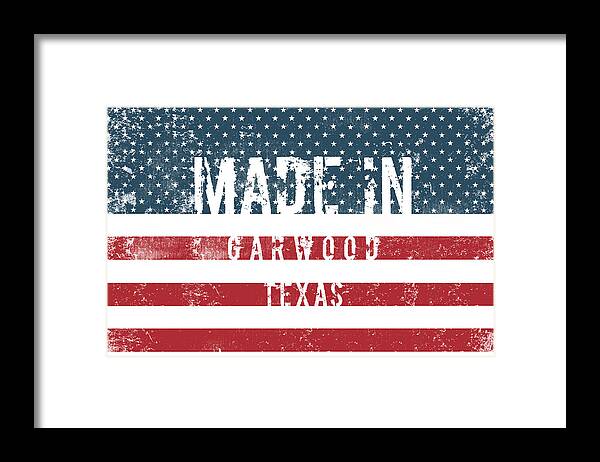 Garwood Framed Print featuring the digital art Made in Garwood, Texas #1 by Tinto Designs