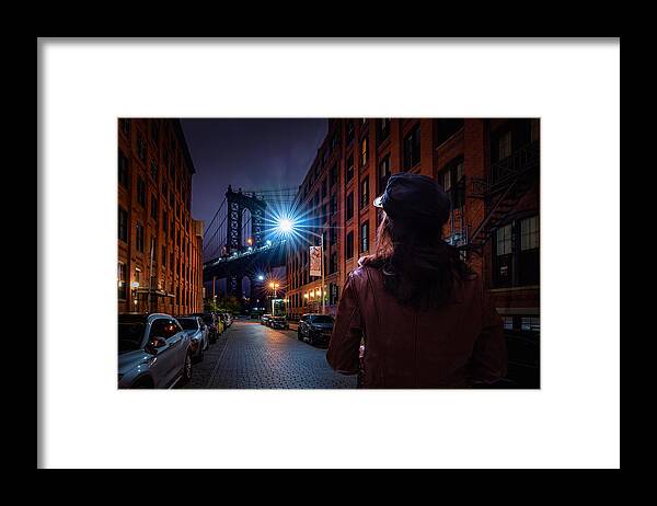 Modern Framed Print featuring the photograph Manhattan Bridge #1 by Patrick Foto