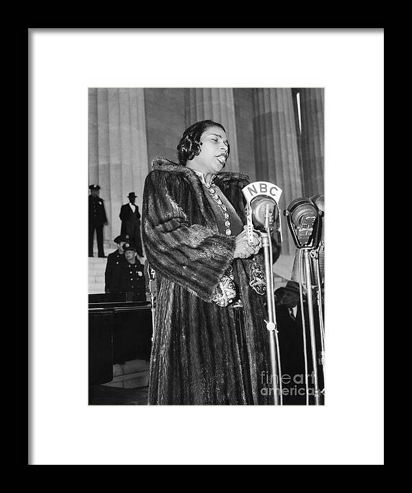 Singer Framed Print featuring the photograph Marian Anderson #1 by Bettmann