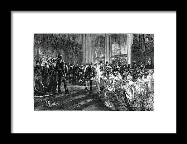 Event Framed Print featuring the drawing Marriage Of The Duke And Duchess #1 by Print Collector