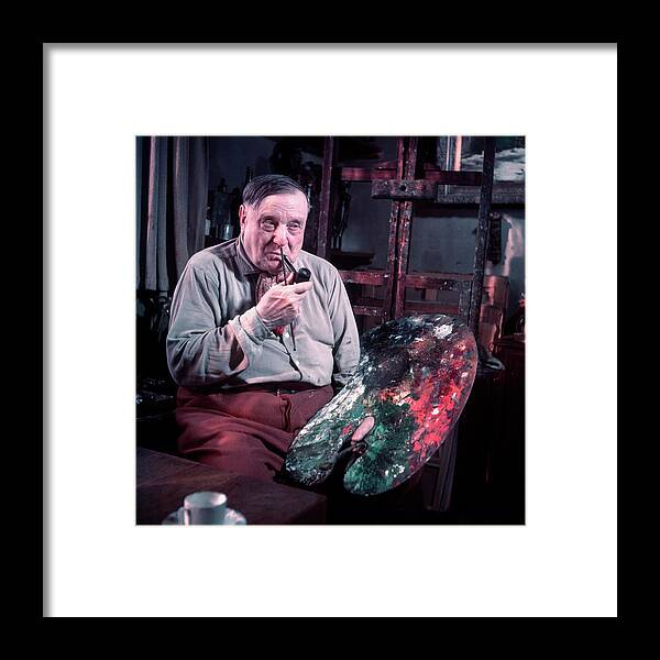 Vertical Framed Print featuring the photograph Maurice Vlaminck #1 by Gjon Mili