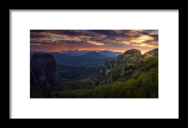Greece Framed Print featuring the photograph Meteora #1 by Sandeep Mathur