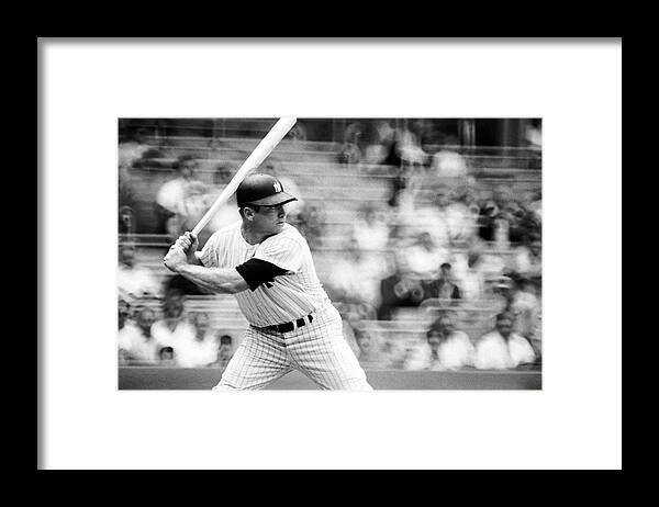 Mickey Mantle Framed Print featuring the digital art Mickey Mantle by John Dominis