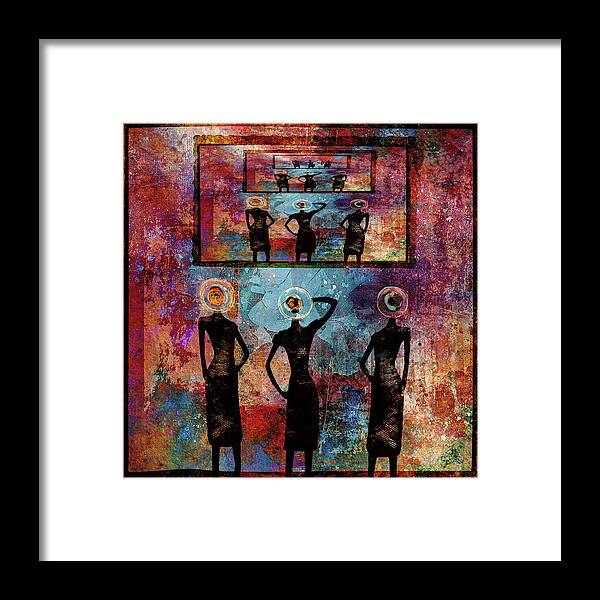 Silhouettes Framed Print featuring the digital art Mirror Universes by Marilyn Wilson