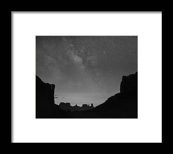 Disk1216 Framed Print featuring the photograph Moument Valley Night #1 by Tim Fitzharris
