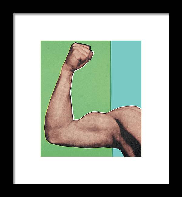 Adult Framed Print featuring the drawing Muscular Arm #1 by CSA Images