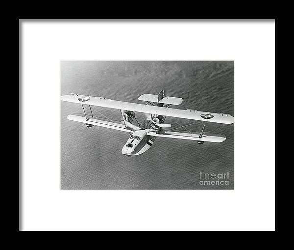 Honolulu Framed Print featuring the photograph Navy Plane In Flight #1 by Bettmann