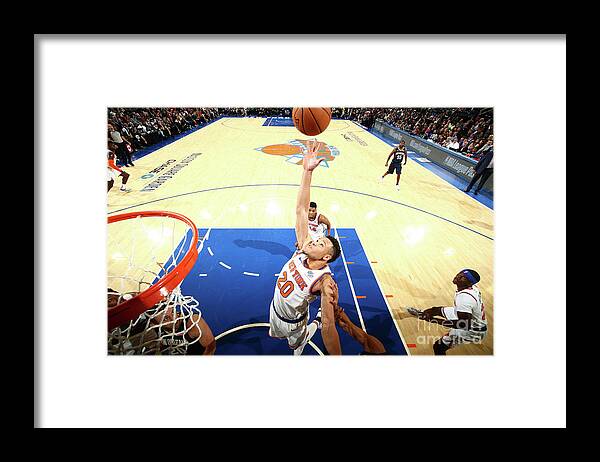 Nba Pro Basketball Framed Print featuring the photograph New Orleans Pelicans V New York Knicks by Nathaniel S. Butler