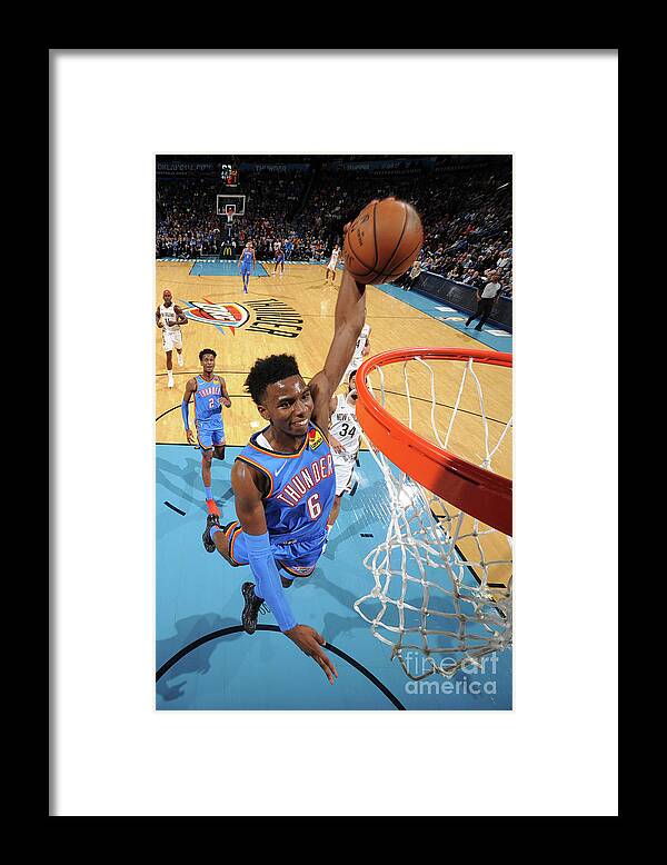 Hamidou Diallo Framed Print featuring the photograph New Orleans Pelicans V Oklahoma City by Bill Baptist