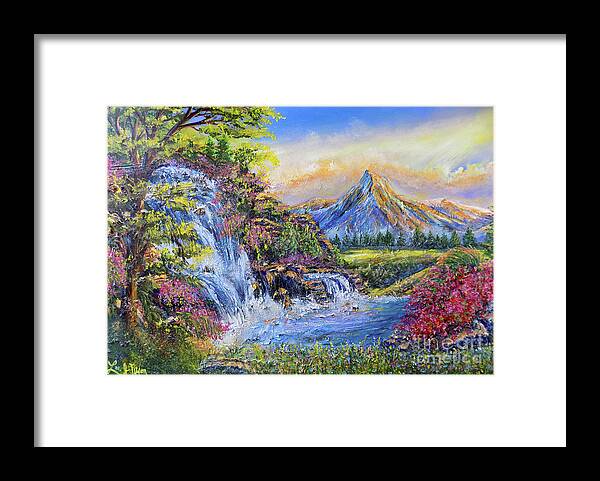 Nixon Framed Print featuring the painting Nixon's A View Of Paradise by Lee Nixon